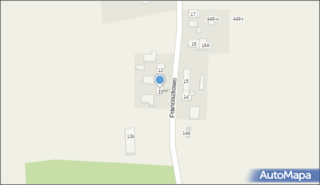 Franciszkowo, Franciszkowo, 13, mapa Franciszkowo