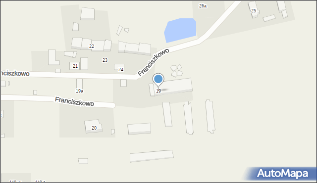 Franciszkowo, Franciszkowo, 19, mapa Franciszkowo
