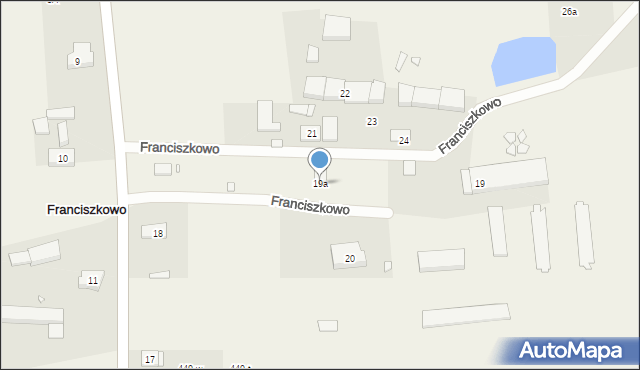Franciszkowo, Franciszkowo, 19a, mapa Franciszkowo