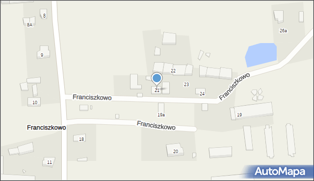 Franciszkowo, Franciszkowo, 21, mapa Franciszkowo