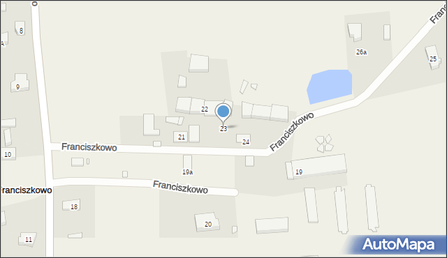 Franciszkowo, Franciszkowo, 23, mapa Franciszkowo