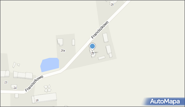 Franciszkowo, Franciszkowo, 25, mapa Franciszkowo