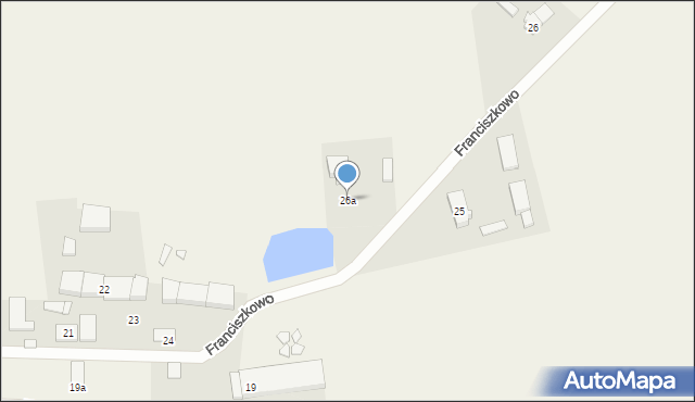 Franciszkowo, Franciszkowo, 26a, mapa Franciszkowo