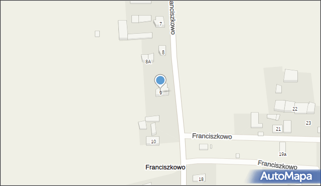 Franciszkowo, Franciszkowo, 9, mapa Franciszkowo