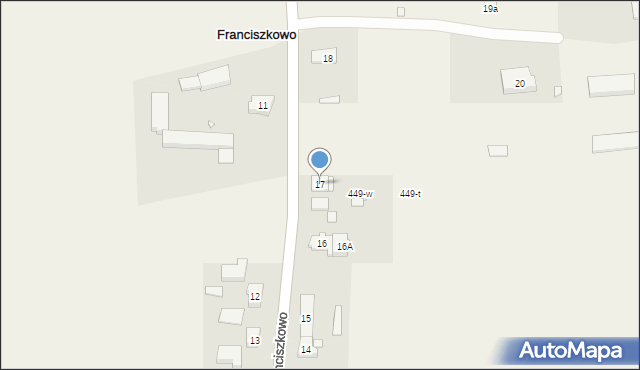 Franciszkowo, Franciszkowo, 17, mapa Franciszkowo