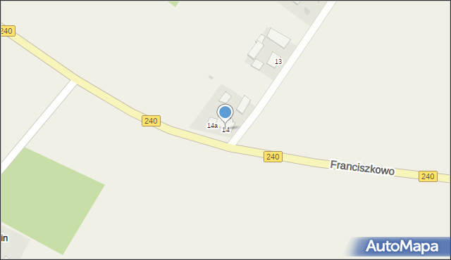 Franciszkowo, Franciszkowo, 14, mapa Franciszkowo