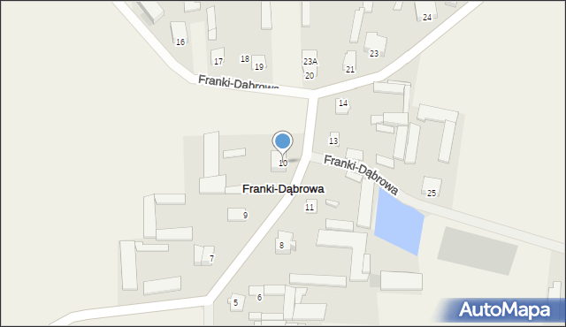 Franki-Dąbrowa, Franki-Dąbrowa, 10, mapa Franki-Dąbrowa