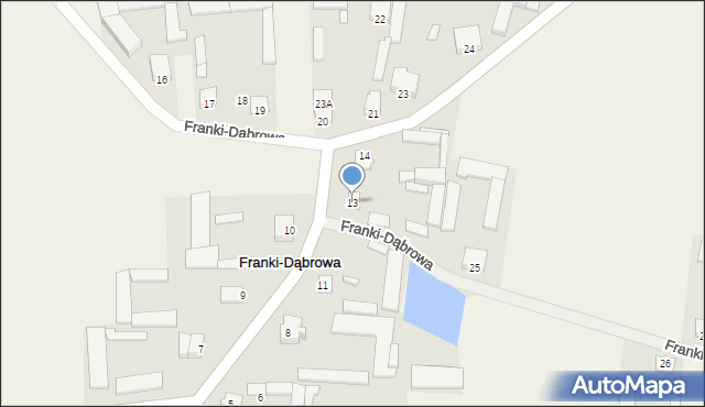 Franki-Dąbrowa, Franki-Dąbrowa, 13, mapa Franki-Dąbrowa