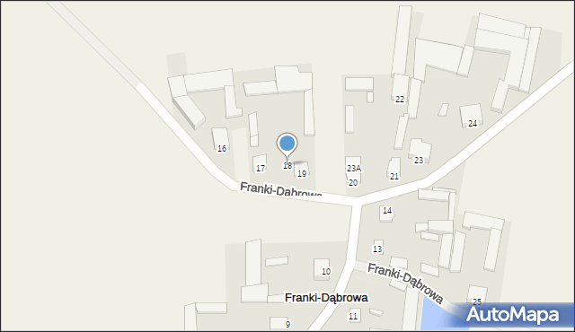 Franki-Dąbrowa, Franki-Dąbrowa, 18, mapa Franki-Dąbrowa