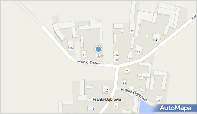 Franki-Dąbrowa, Franki-Dąbrowa, 19, mapa Franki-Dąbrowa