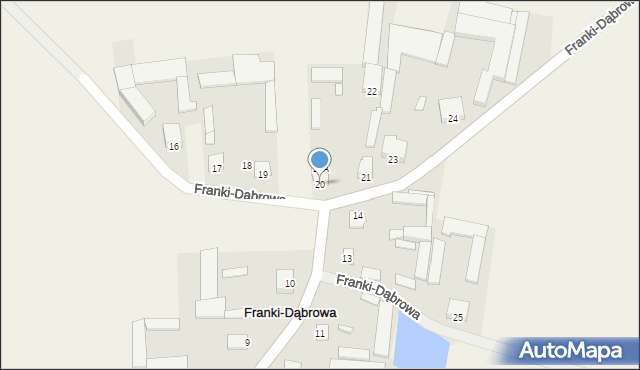 Franki-Dąbrowa, Franki-Dąbrowa, 20, mapa Franki-Dąbrowa