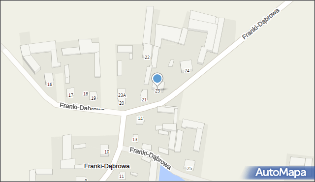 Franki-Dąbrowa, Franki-Dąbrowa, 23, mapa Franki-Dąbrowa