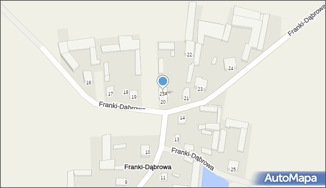 Franki-Dąbrowa, Franki-Dąbrowa, 23A, mapa Franki-Dąbrowa