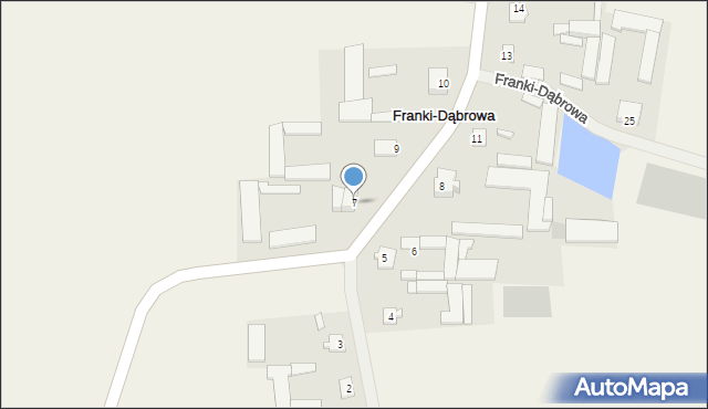 Franki-Dąbrowa, Franki-Dąbrowa, 7, mapa Franki-Dąbrowa