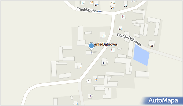 Franki-Dąbrowa, Franki-Dąbrowa, 9, mapa Franki-Dąbrowa