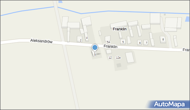 Franklin, Franklin, 3, mapa Franklin