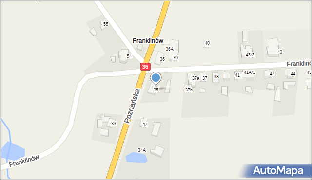 Franklinów, Franklinów, 35, mapa Franklinów