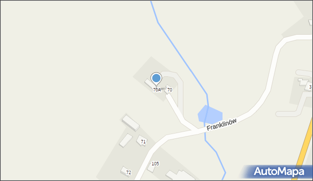 Franklinów, Franklinów, 70A, mapa Franklinów
