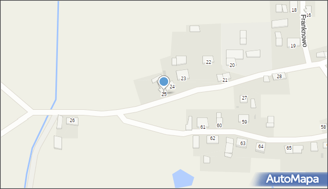 Franknowo, Franknowo, 25, mapa Franknowo