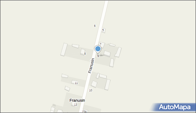 Franusin, Franusin, 9, mapa Franusin