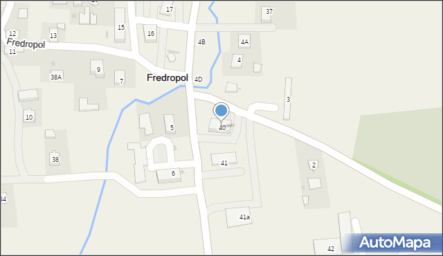 Fredropol, Fredropol, 40, mapa Fredropol