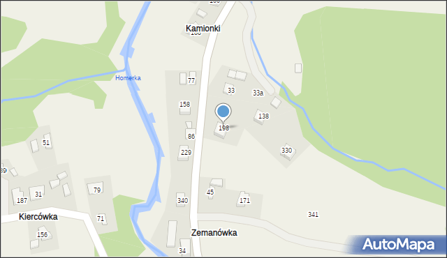 Frycowa, Frycowa, 198, mapa Frycowa