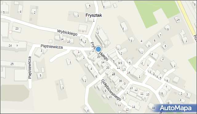 Frysztak, Frysztackiego Mikołaja, 10, mapa Frysztak