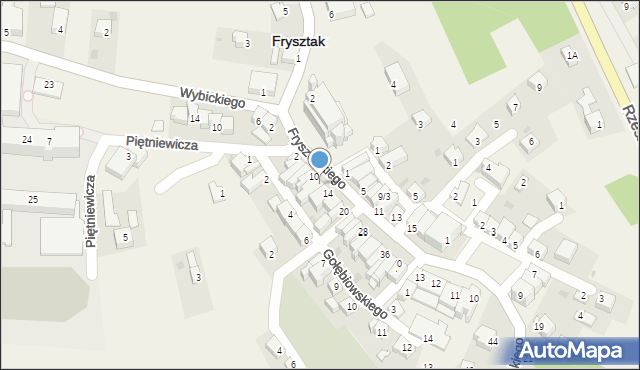 Frysztak, Frysztackiego Mikołaja, 12, mapa Frysztak