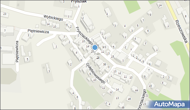 Frysztak, Frysztackiego Mikołaja, 24, mapa Frysztak