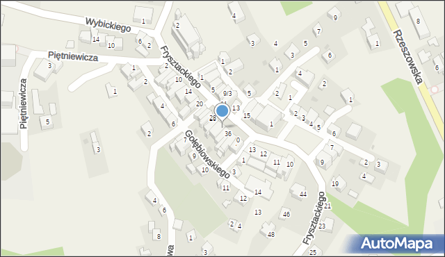 Frysztak, Frysztackiego Mikołaja, 34, mapa Frysztak