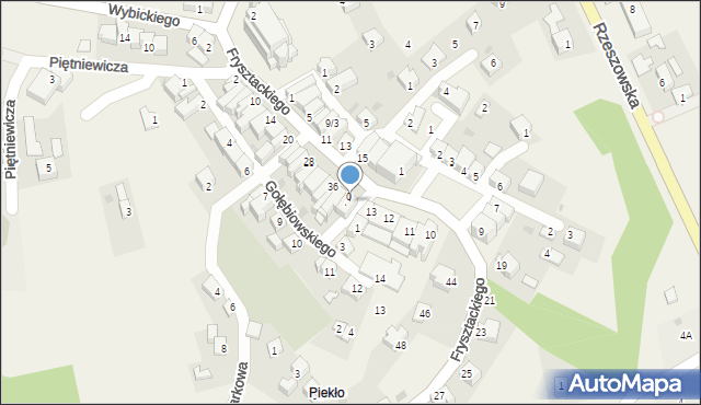 Frysztak, Frysztackiego Mikołaja, 42, mapa Frysztak