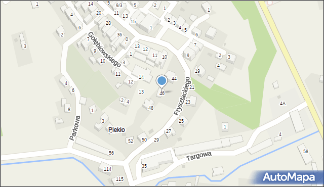 Frysztak, Frysztackiego Mikołaja, 46, mapa Frysztak