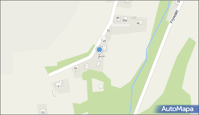 Frywałd, Frywałd, 27, mapa Frywałd