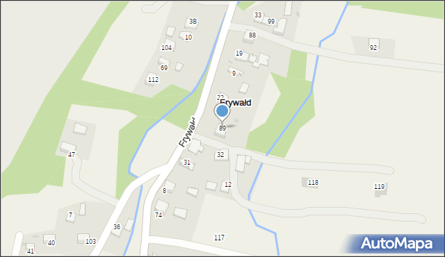 Frywałd, Frywałd, 89, mapa Frywałd