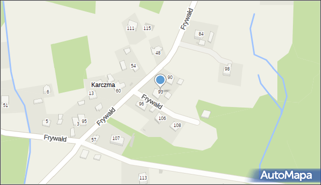 Frywałd, Frywałd, 93, mapa Frywałd