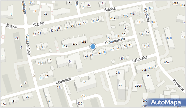 Gdańsk, Fromborska, 32, mapa Gdańska