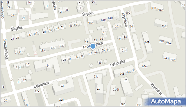 Gdańsk, Fromborska, 44, mapa Gdańska
