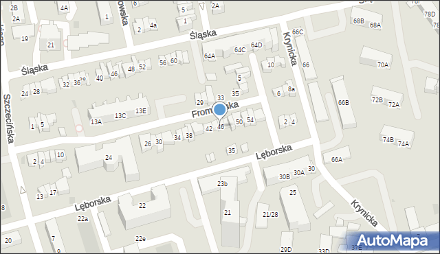 Gdańsk, Fromborska, 46, mapa Gdańska