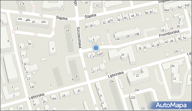 Gdańsk, Fromborska, 6, mapa Gdańska