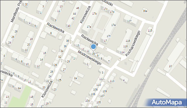 Gdańsk, Frycza-Modrzewskiego Andrzeja, 10, mapa Gdańska