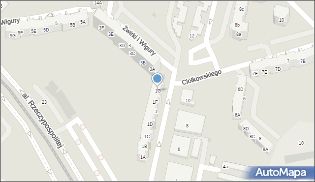 Gdańsk, Franciszka Żwirki i Stanisława Wigury, 1G, mapa Gdańska