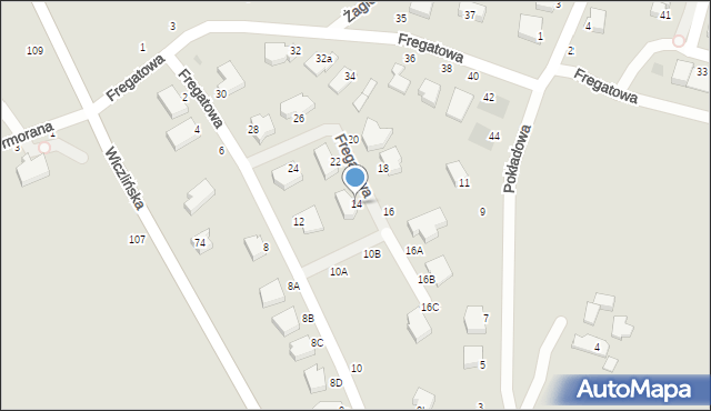 Gdynia, Fregatowa, 14, mapa Gdyni