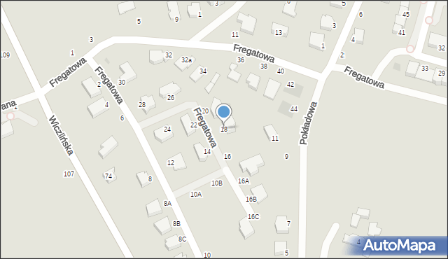 Gdynia, Fregatowa, 18, mapa Gdyni