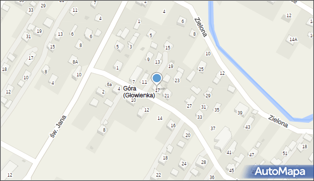 Głowienka, Franciszkańska, 17, mapa Głowienka