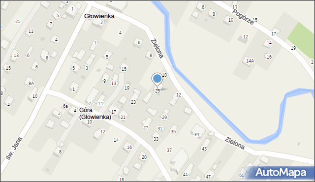 Głowienka, Franciszkańska, 25, mapa Głowienka