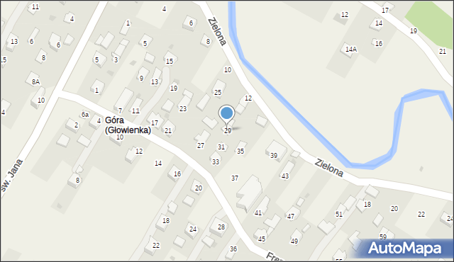 Głowienka, Franciszkańska, 29, mapa Głowienka