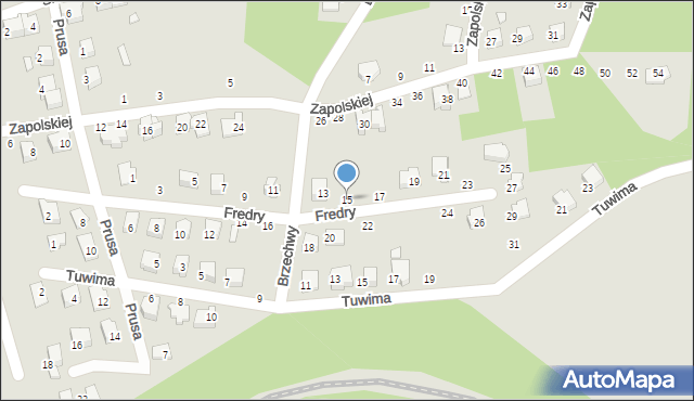 Głuchołazy, Fredry Aleksandra, 15, mapa Głuchołazy