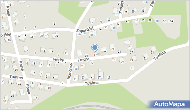 Głuchołazy, Fredry Aleksandra, 17, mapa Głuchołazy