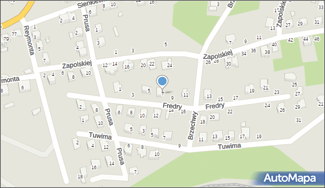 Głuchołazy, Fredry Aleksandra, 7, mapa Głuchołazy