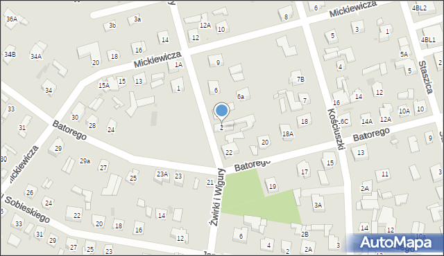 Góra Kalwaria, Franciszka Żwirki i Stanisława Wigury, 2, mapa Góra Kalwaria